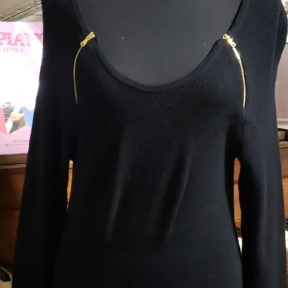 INC sweater dress long sleeve zippers - Picture 2 of 6